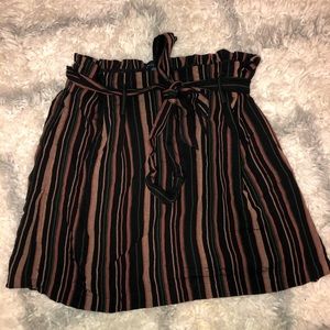 American Eagle Striped Tie Mini Skirt